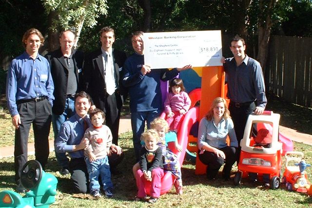 Microsoft participants with some of the children already involved in the wonderful programs at The Shepherd Centre